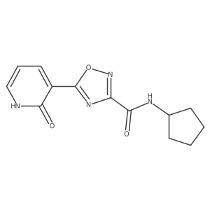 N-cyclopentyl-5-(2-oxo-1,2-dihydropyridin-3-yl)-1,2,4-oxadiazole-3-carboxamide Structure