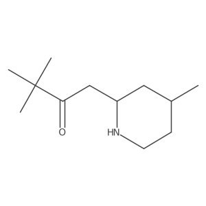 3,3-Dimethyl-1-(4-methylpiperidin-2-yl)butan-2-one结构式