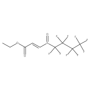Ethyl (2E)-3-(1,1,2,2,3,3,4,4,4-nonafluorobutane-1-sulfinyl)prop-2-enoate Structure