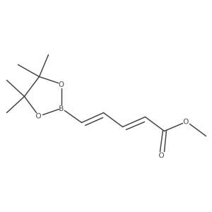 (2E,4E)-Methyl 5-(4,4,5,5-tetramethyl-1,3,2-dioxaborolan-2-yl)penta-2,4-dienoate结构式