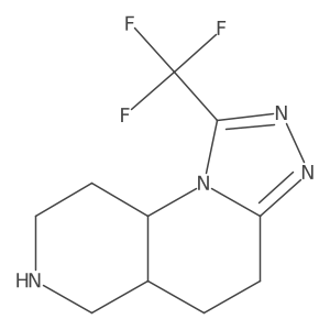 Rel-(5aS,9aS)-1-(trifluoromethyl)-4,5,5a,6,7,8,9,9a-octahydro-[1,2,4]triazolo[4,3-a][1,6]naphthyridine Structure