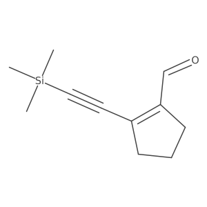 2-(2-Trimethylsilylethynyl)cyclopentene-1-carbaldehyde结构式
