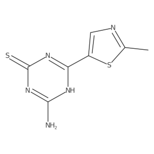 4-Amino-6-(2-methyl-1,3-thiazol-5-yl)-1,3,5-triazine-2-thiol结构式