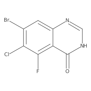 7-Bromo-6-chloro-5-fluoroquinazolin-4(3H)-one结构式