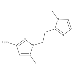 5-methyl-1-[2-(1-methyl-1H-imidazol-2-yl)ethyl]-1H-pyrazol-3-amine Structure