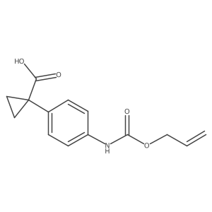 1-(4-{[(Prop-2-en-1-yloxy)carbonyl]amino}phenyl)cyclopropane-1-carboxylic acid Structure