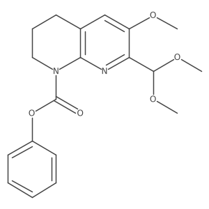 phenyl 7-(dimethoxymethyl)-6-methoxy-3,4-dihydro-1,8-naphthyridine-1(2H)-carboxylate结构式
