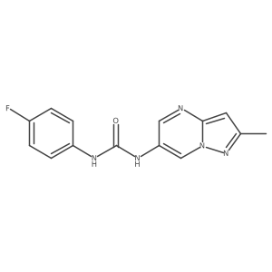1-(4-Fluorophenyl)-3-(2-methylpyrazolo[1,5-a]pyrimidin-6-yl)urea结构式