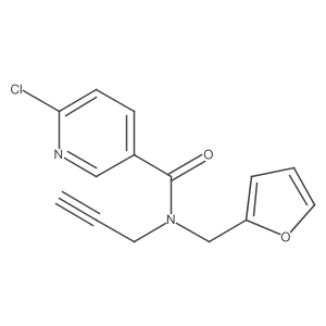 6-chloro-N-[(furan-2-yl)methyl]-N-(prop-2-yn-1-yl)pyridine-3-carboxamide Structure
