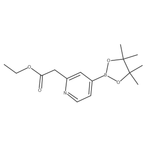 Ethyl 2-(4-(4,4,5,5-tetramethyl-1,3,2-dioxaborolan-2-yl)pyridin-2-yl)acetate Structure
