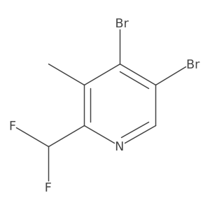 4,5-Dibromo-2-(difluoromethyl)-3-methylpyridine结构式