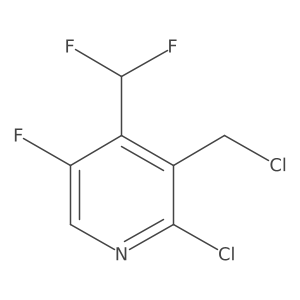 2-Chloro-3-(chloromethyl)-4-(difluoromethyl)-5-fluoropyridine Structure
