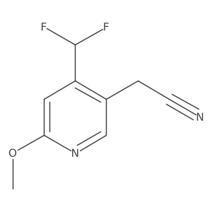 2-(4-(Difluoromethyl)-6-methoxypyridin-3-yl)acetonitrile Structure
