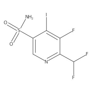 2-(Difluoromethyl)-3-fluoro-4-iodopyridine-5-sulfonamide结构式