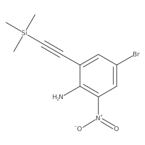 4-Bromo-2-nitro-6-((trimethylsilyl)ethynyl)aniline Structure