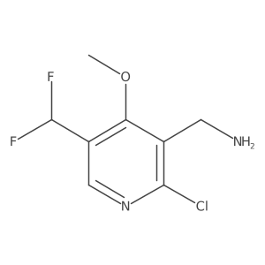 3-Pyridinemethanamine, 2-chloro-5-(difluoromethyl)-4-methoxy-结构式