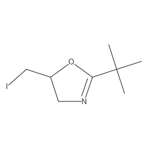 2-Tert-butyl-5-(iodomethyl)-4,5-dihydro-1,3-oxazole结构式