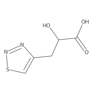 2-Hydroxy-3-(1,2,3-thiadiazol-4-yl)propanoic acid Structure