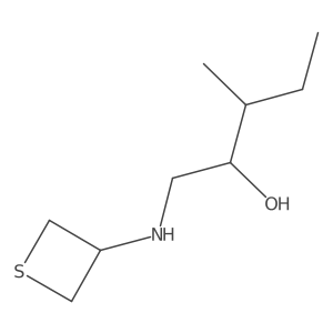 3-Methyl-1-(thietan-3-ylamino)pentan-2-ol结构式