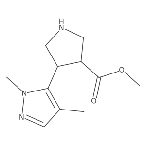 methyl 4-(1,4-dimethyl-1H-pyrazol-5-yl)pyrrolidine-3-carboxylate Structure