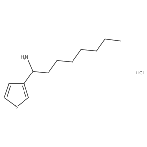1-(Thiophen-3-yl)octan-1-amine hydrochloride结构式