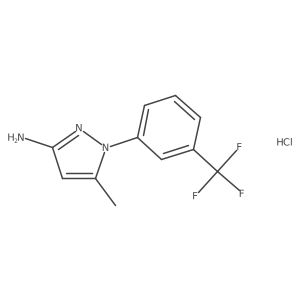5-methyl-1-[3-(trifluoromethyl)phenyl]-1H-pyrazol-3-amine hydrochloride Structure