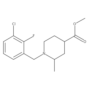 Methyl (2R,4R)-1-(3-chloro-2-fluorobenzyl)-2-methylpiperidine-4-carboxylate Structure