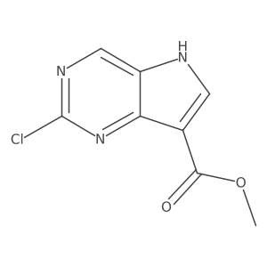 Methyl 2-chloro-5H-pyrrolo[3,2-d]pyrimidine-7-carboxylate Structure