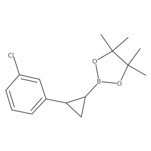 trans-2-(3-Chlorophenyl)cyclopropaneboronic acid pinacol ester结构式