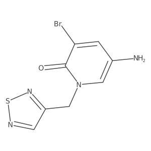 5-Amino-3-bromo-1-[(1,2,5-thiadiazol-3-yl)methyl]-1,2-dihydropyridin-2-one Structure