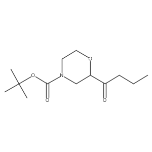 Tert-butyl 2-butanoylmorpholine-4-carboxylate结构式