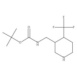 tert-butyl N-{[4-(trifluoromethyl)piperidin-3-yl]methyl}carbamate Structure