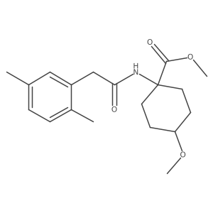 Methyl cis-1-[[2-(2,5-dimethylphenyl)acetyl]amino]-4-methoxycyclohexanecarboxylate结构式