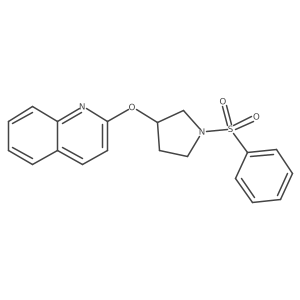 2-((1-(Phenylsulfonyl)pyrrolidin-3-yl)oxy)quinoline结构式