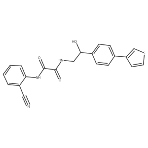 N1-(2-cyanophenyl)-N2-(2-hydroxy-2-(4-(thiophen-3-yl)phenyl)ethyl)oxalamide Structure