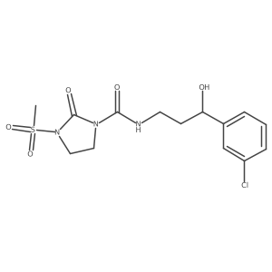 N-(3-(3-chlorophenyl)-3-hydroxypropyl)-3-(methylsulfonyl)-2-oxoimidazolidine-1-carboxamide Structure