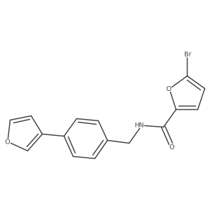 5-bromo-N-(4-(furan-3-yl)benzyl)furan-2-carboxamide结构式
