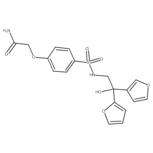 2-(4-(N-(2-(furan-2-yl)-2-(furan-3-yl)-2-hydroxyethyl)sulfamoyl)phenoxy)acetamide Structure