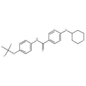 6-((tetrahydro-2H-pyran-4-yl)oxy)-N-(4-(trifluoromethoxy)phenyl)nicotinamide Structure