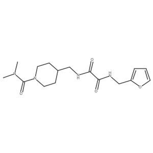 N1-((1-(dimethylcarbamoyl)piperidin-4-yl)methyl)-N2-(furan-2-ylmethyl)oxalamide结构式