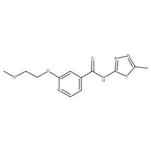 2-(2-methoxyethoxy)-N-(5-methyl-1,3,4-thiadiazol-2-yl)isonicotinamide结构式