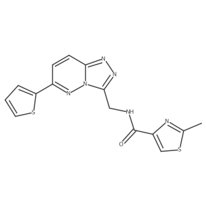 2-methyl-N-((6-(thiophen-2-yl)-[1,2,4]triazolo[4,3-b]pyridazin-3-yl)methyl)thiazole-4-carboxamide结构式