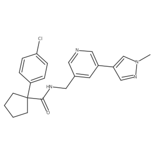 1-(4-chlorophenyl)-N-((5-(1-methyl-1H-pyrazol-4-yl)pyridin-3-yl)methyl)cyclopentanecarboxamide Structure