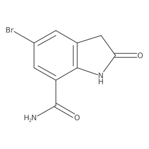 5-Bromo-2-oxoindoline-7-carboxamide结构式