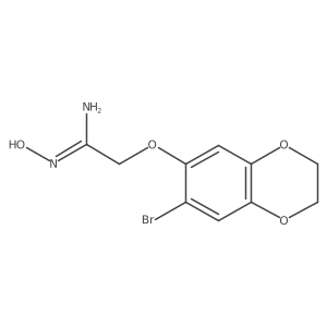 (Z)-2-((7-bromo-2,3-dihydrobenzo[b][1,4]dioxin-6-yl)oxy)-N'-hydroxyacetimidamide Structure