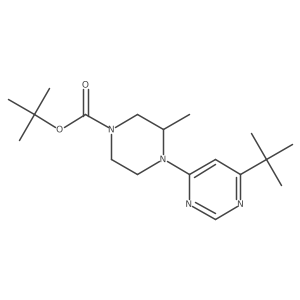 tert-butyl (3R)-4-(6-tert-butylpyrimidin-4-yl)-3-methylpiperazine-1-carboxylate结构式