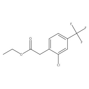 Ethyl 2-chloro-4-trifluoromethylphenylacetate结构式