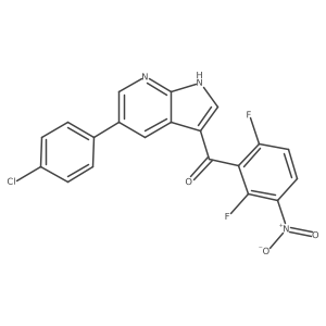 (5-(4-chlorophenyl)-1H-pyrrolo[2,3-b]pyridin-3-yl)(2,6-difluoro-3-nitrophenyl)methanone结构式