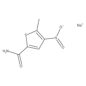 Sodium 5-carbamoyl-2-methylthiophene-3-sulfinate结构式