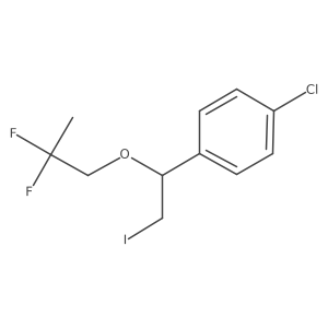 1-Chloro-4-[1-(2,2-difluoropropoxy)-2-iodoethyl]benzene Structure